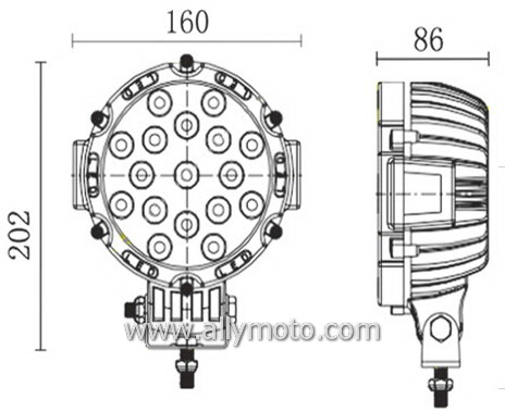 51W LED Driving Light Work Light 1045